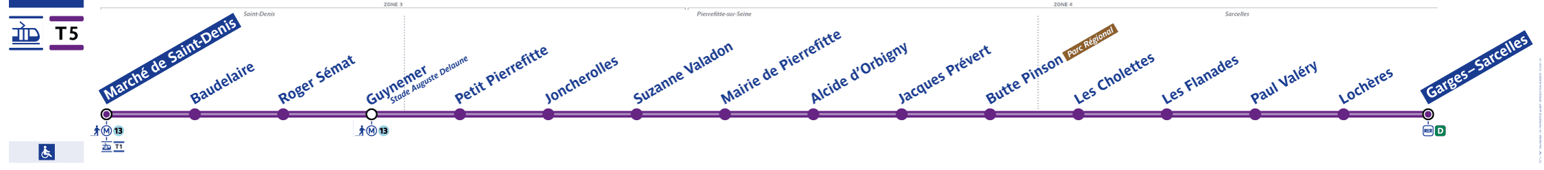 Plan du Tram T5